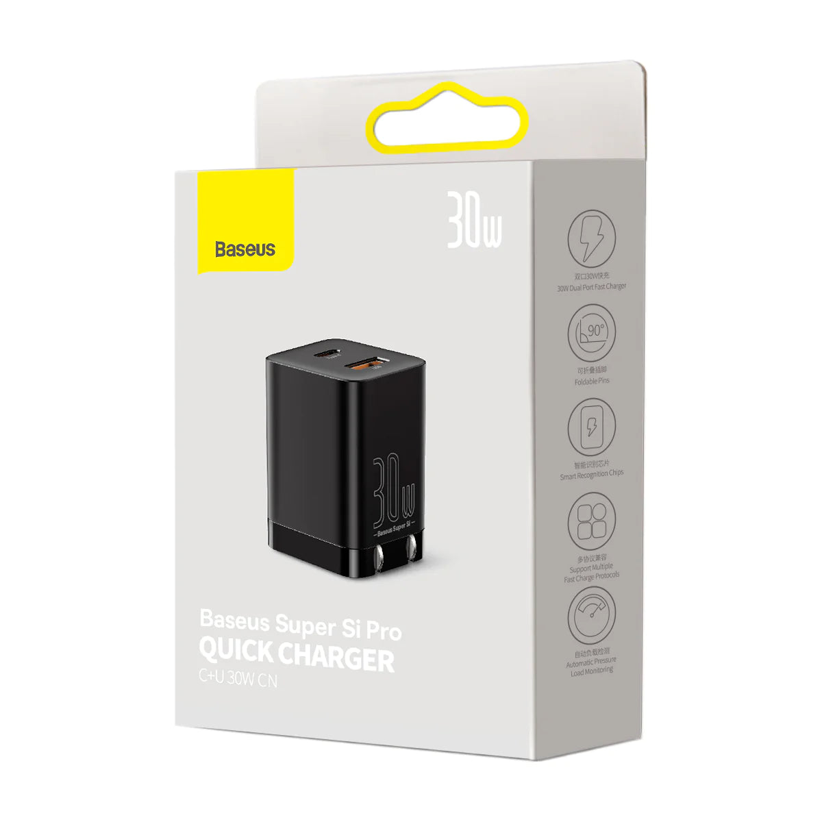 Baseus Super Si Pro Quick Charger C+U 30W CN – Black Baseus Super Si Pro Quick Charger C+U 30W CN – Black